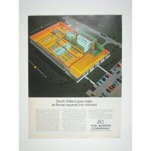 Austin Company Advertising Print  South Holland Goes Italian 1960s Vintage ADVER